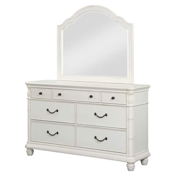 Shop Copper Grove Rappenau Antique White Dresser And Mirror Set