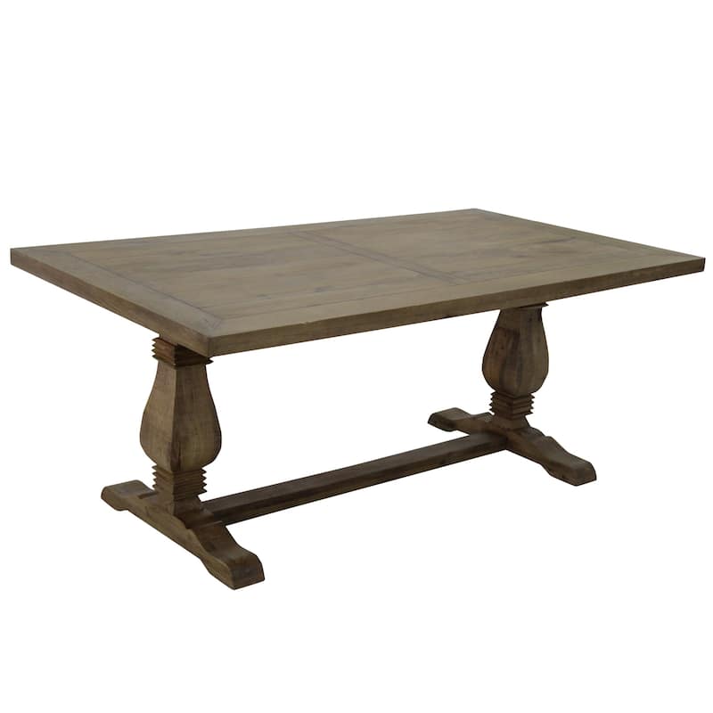 AA Warehousing 72 wide Farmhouse style Rectangular Dining Table in Natural wood finish - Brown