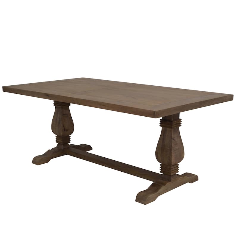 AA Warehousing 72 wide Farmhouse style Rectangular Dining Table in Natural wood finish - Brown