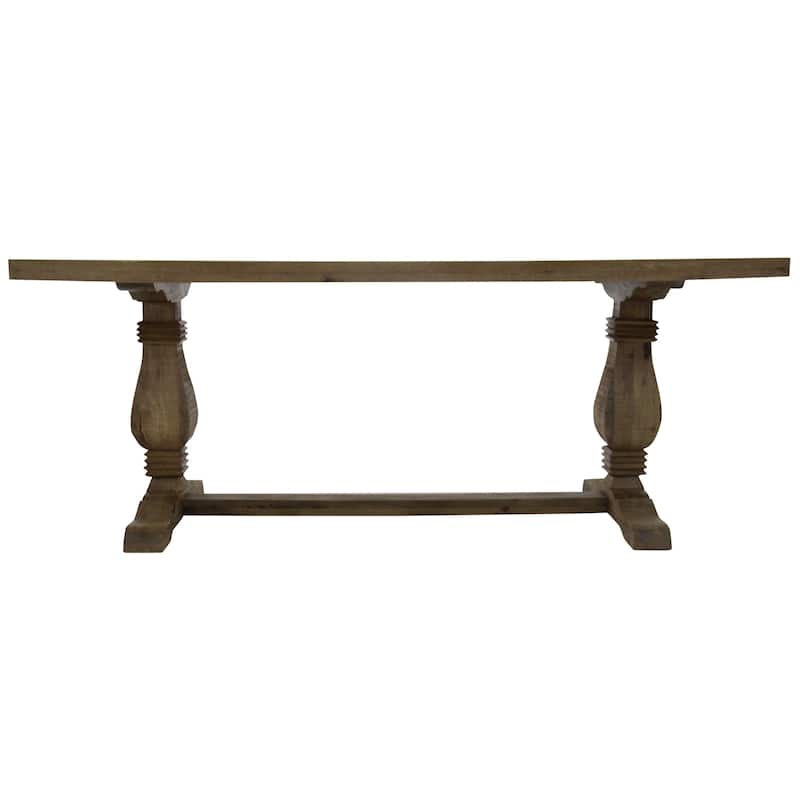 AA Warehousing 72 wide Farmhouse style Rectangular Dining Table in Natural wood finish - Brown