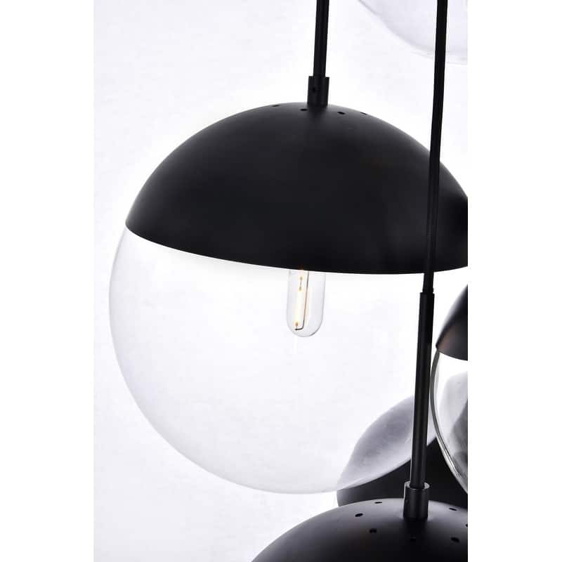 6-Light 28 inch Pendant with Clear Glass