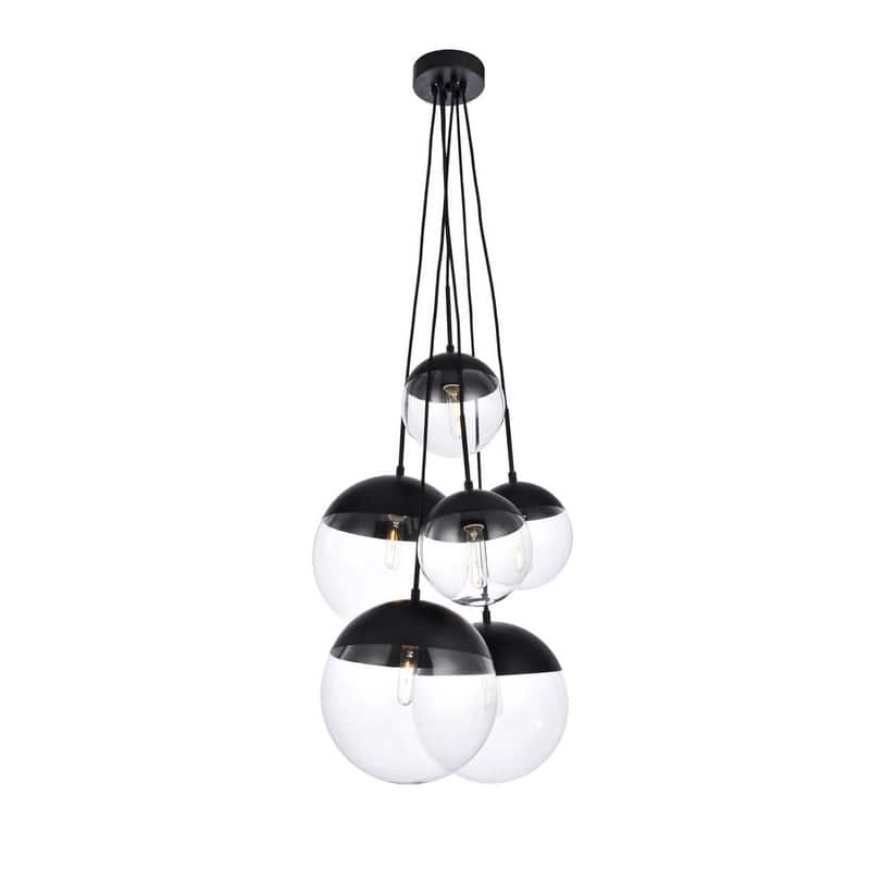 6-Light 28 inch Pendant with Clear Glass