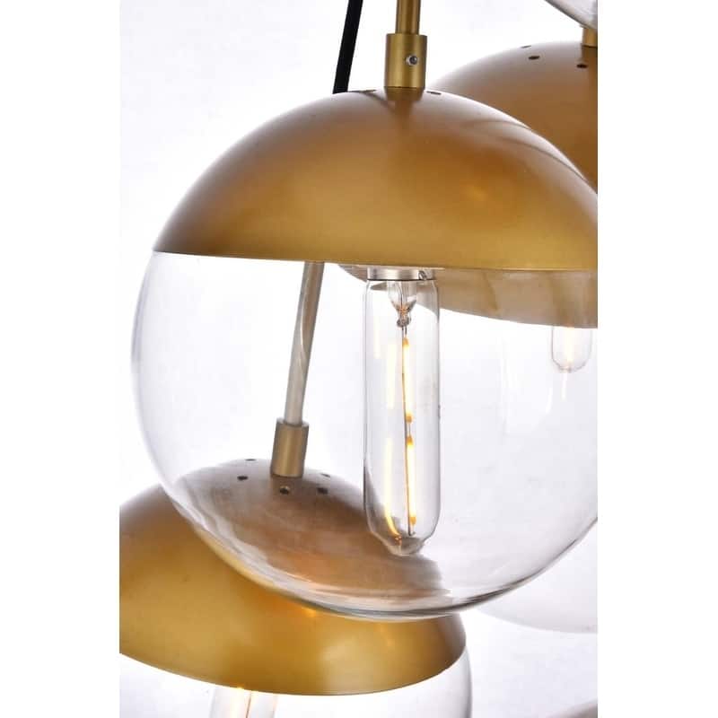 6-Light 28 inch Pendant with Clear Glass