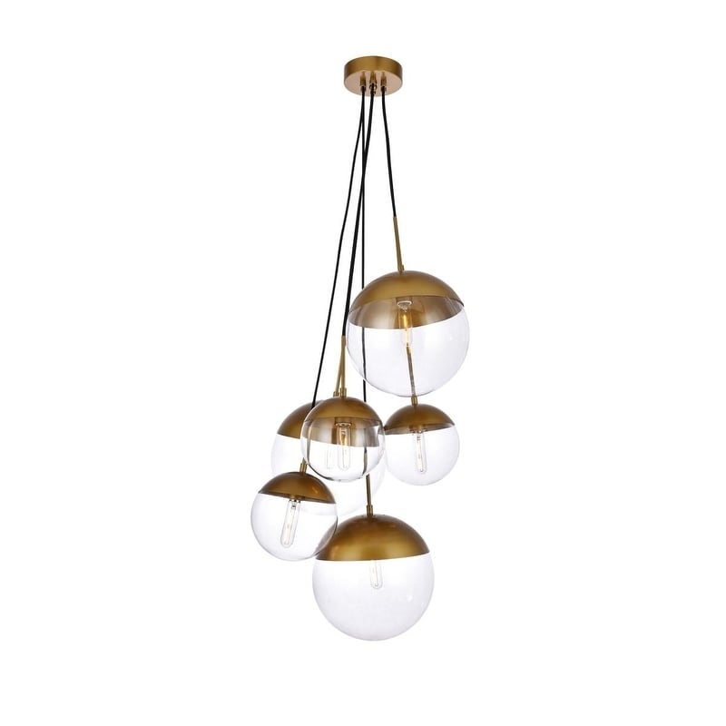 6-Light 28 inch Pendant with Clear Glass