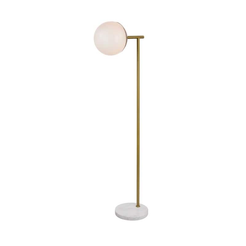 1-Light Floor Lamp with Frosted White Glass
