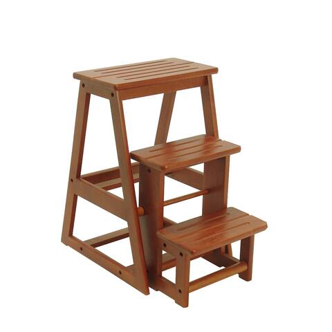 Step Stools Online At Our Best Kitchen Furniture Deals 3 Tier Step Stool In Cherry Finish