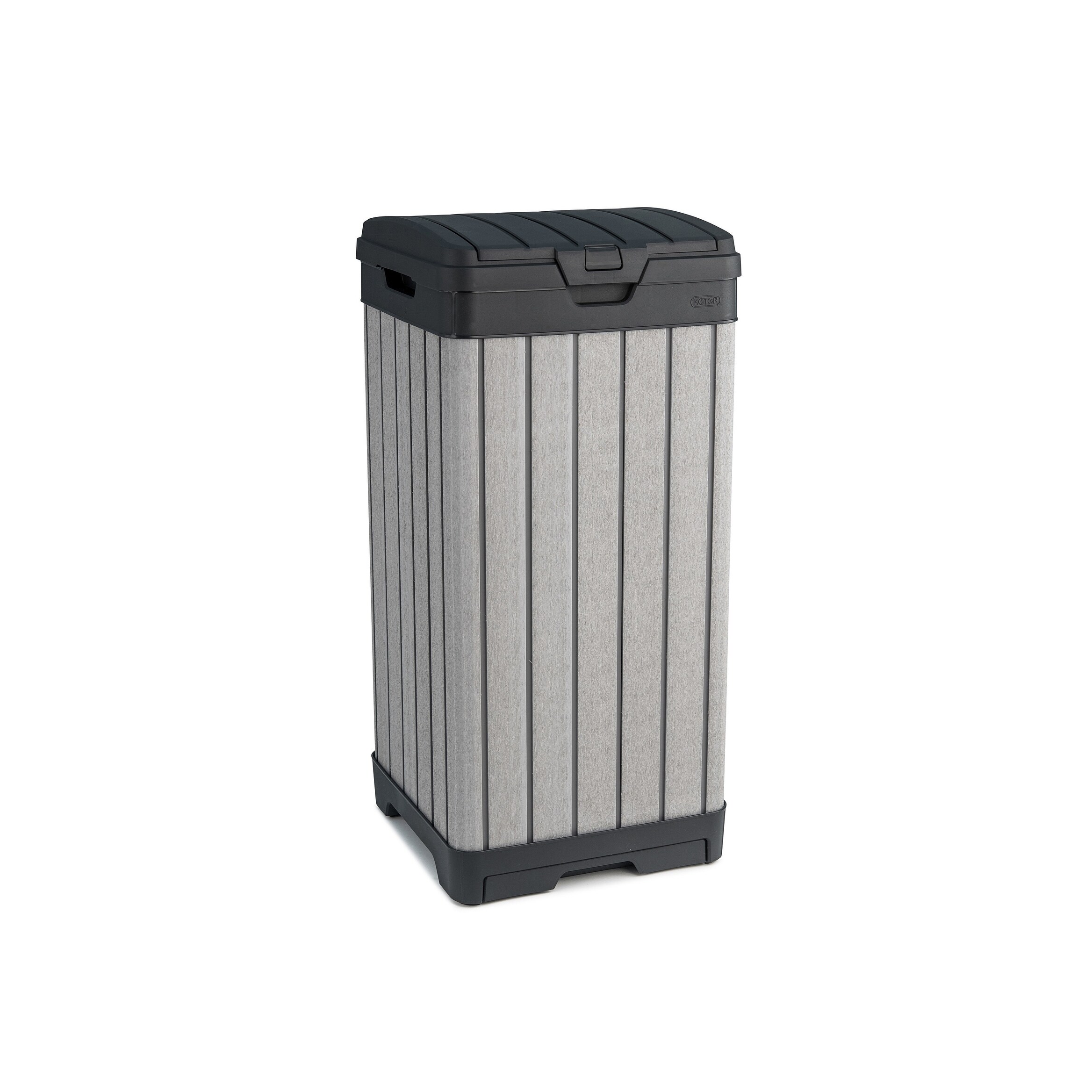 Keter Rockford Duotech 39 Gallon Plastic Resin Outdoor Trash Keter Rockford Duotech 39 Gallon