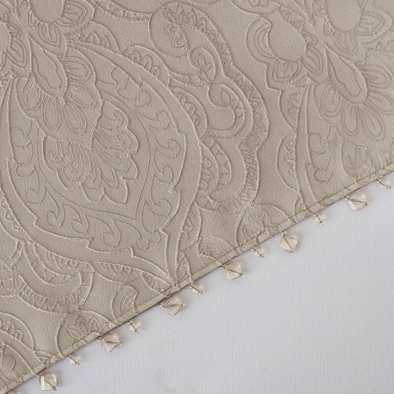 Elrene Leila Matelasse Beaded Window Valance - 52" w x 144" l