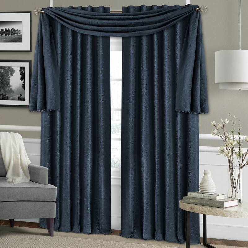 Elrene Leila Matelasse Beaded Window Valance - 52" w x 144" l