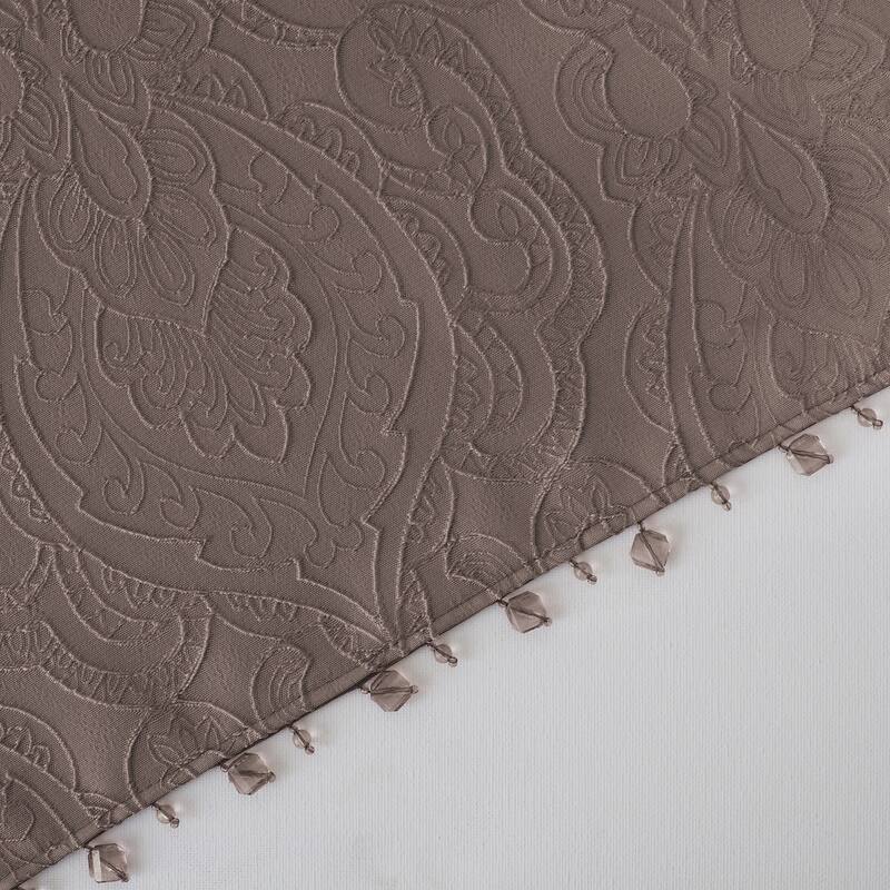 Elrene Leila Matelasse Beaded Window Valance - 52" w x 144" l
