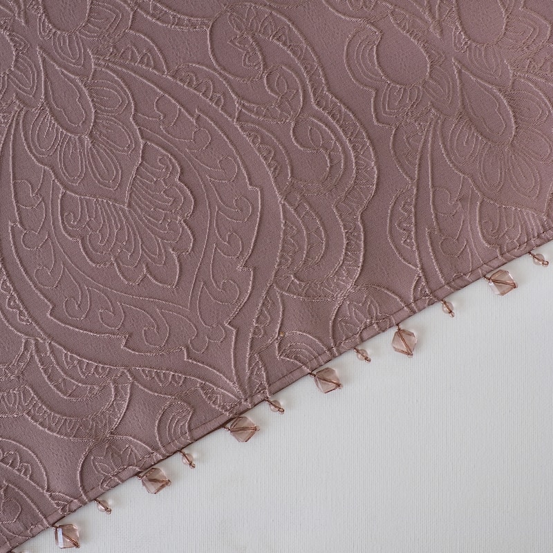 Elrene Leila Matelasse Beaded Window Valance - 52" w x 144" l