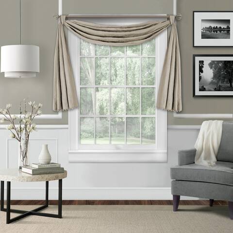 Elrene Leila Matelasse Beaded Window Valance - 52" w x 144" l
