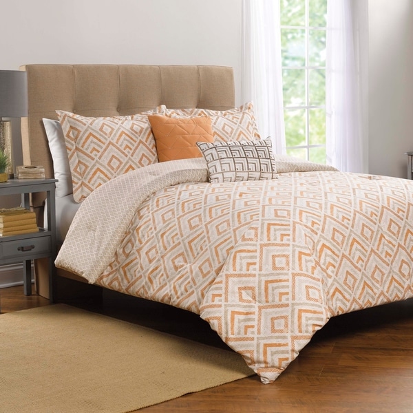 Shop WestPoint Home Syrie Orange Comforter Set - Free ...