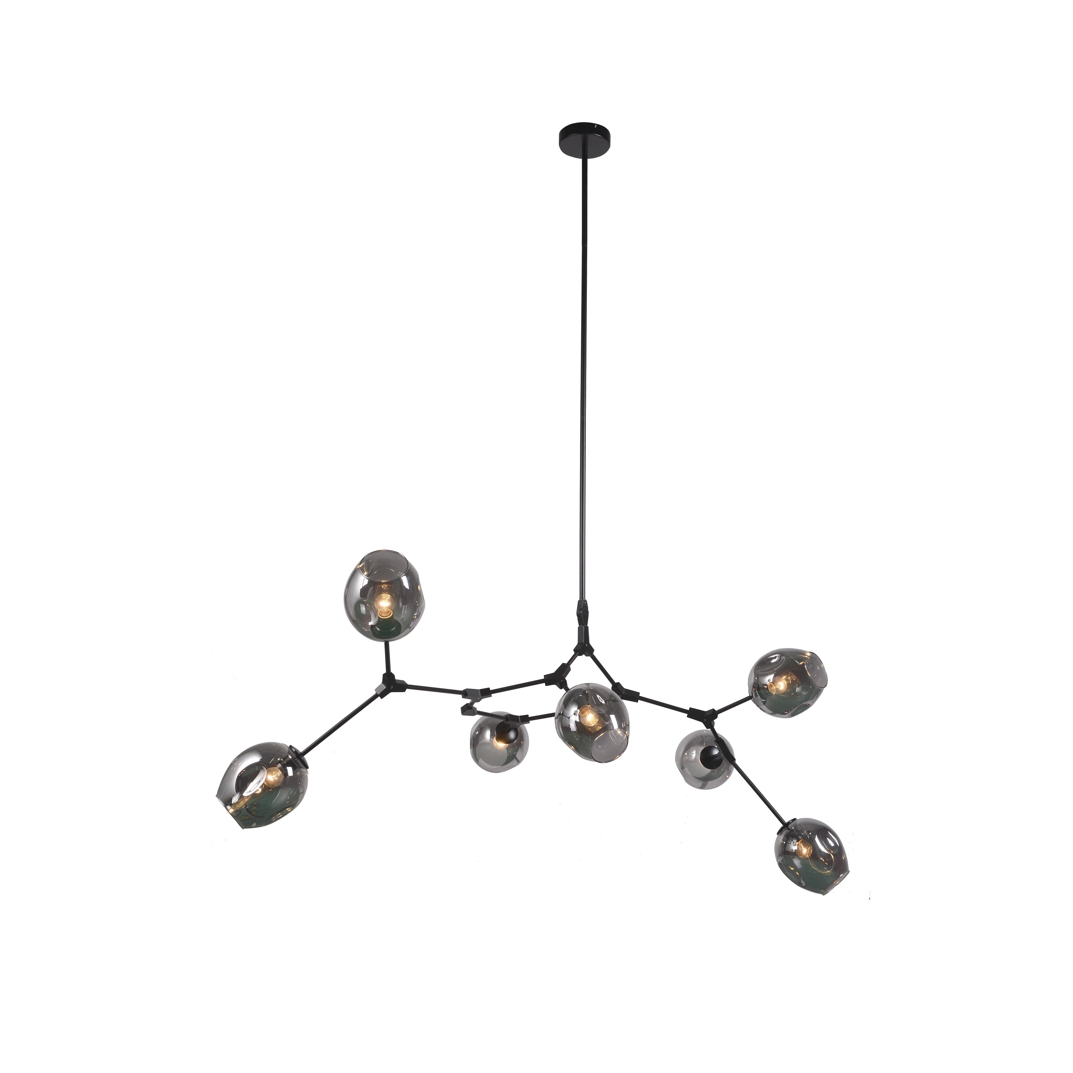 Grand 3 Light Globe 47" Sputnik Chandelier (Black) - Chandeliers For Bedrooms by Overstock.com