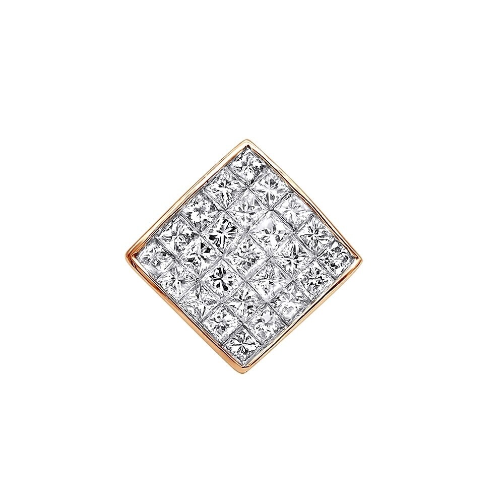 princess cut mens earrings