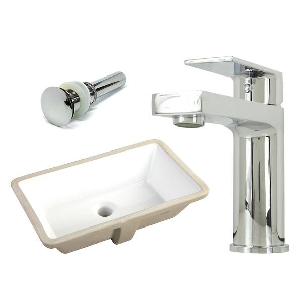 Shop 20 7 8 Inch Rectangle Undermount Vitreous Glazed Ceramic Sink