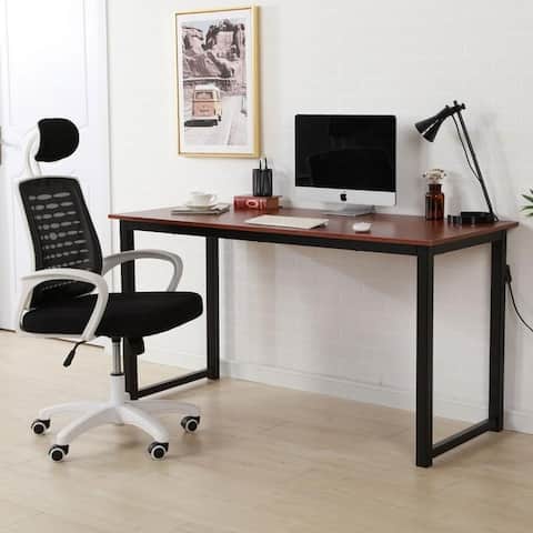 Size Large Desks Computer Tables Online At Our Wood Office Study Rectangular Dining Table Computer Desk Brown 2 Sizes