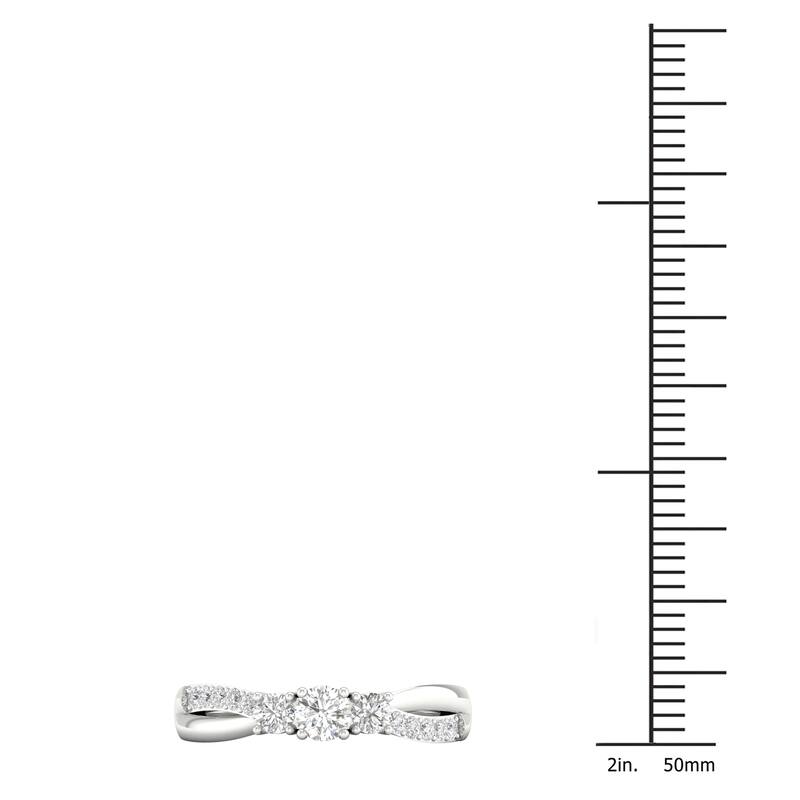 De Couer 14k Gold 1/2ct TDW Diamond Three Stone Promise Ring