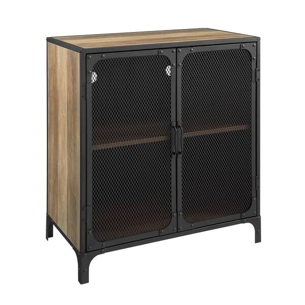 Shop We Furniture 30 Industrial Metal Accent Tv Cabinet With Mesh