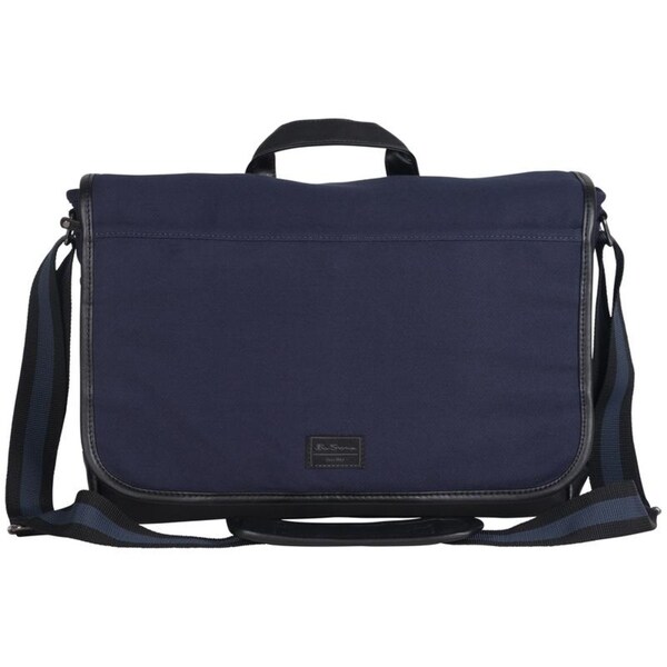Ben Sherman Faux Leather Flapover 15 Laptop /& Tablet Casual Messenger Bag Laptop Black
