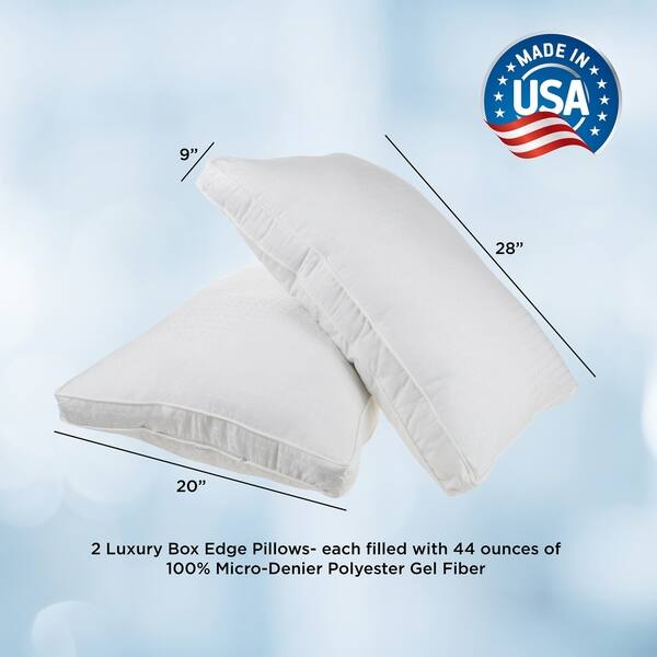 Shop Adjustable Loft Pillows 20x28 Inches Gel Fiber Overstuffed