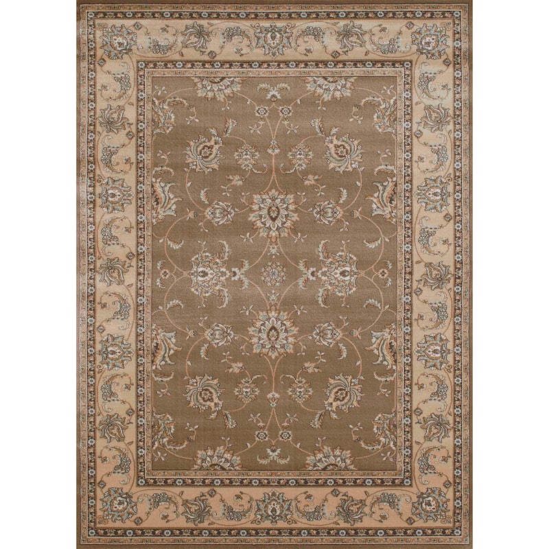 Admire Home Living Plaza Traditional Oriental Floral Scroll Pattern Area Rug