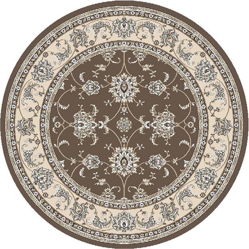 Admire Home Living Plaza Traditional Oriental Floral Scroll Pattern Area Rug