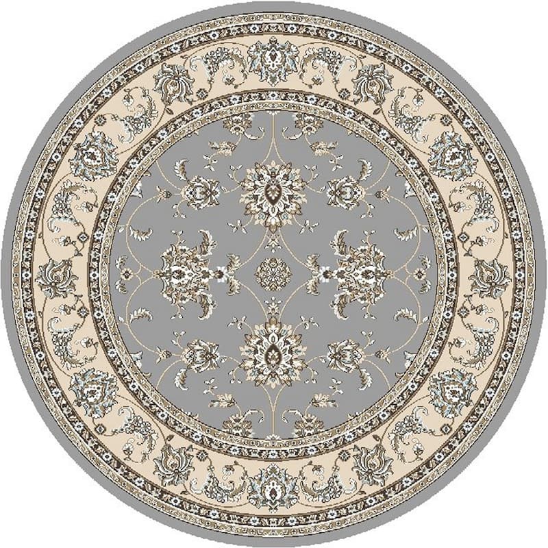 Admire Home Living Plaza Traditional Oriental Floral Scroll Pattern Area Rug