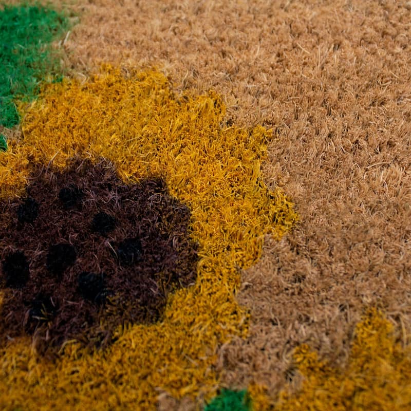 Storm Stopper Welcome Sunflowers 18x28 in. Indoor/Outdoor Coir Mat