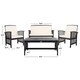 Safavieh Outdoor Living Rocklin 4 Pc Outdoor Set - Black / White - Thumbnail 5
