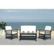 Safavieh Outdoor Living Rocklin 4 Pc Outdoor Set - Black / White - Thumbnail 1