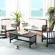Safavieh Outdoor Living Rocklin 4 Pc Outdoor Set - Black / White - Thumbnail 0