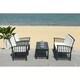 Safavieh Outdoor Living Rocklin 4 Pc Outdoor Set - Black / White - Thumbnail 4