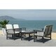Safavieh Outdoor Living Rocklin 4 Pc Outdoor Set - Black / White - Thumbnail 3