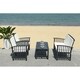 Safavieh Outdoor Living Rocklin 4 Pc Outdoor Set - Black / White - Thumbnail 2