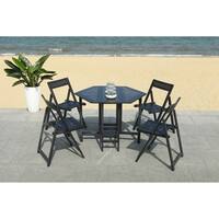 Safavieh Outdoor Living Kerman Table And 4 Chairs - Black