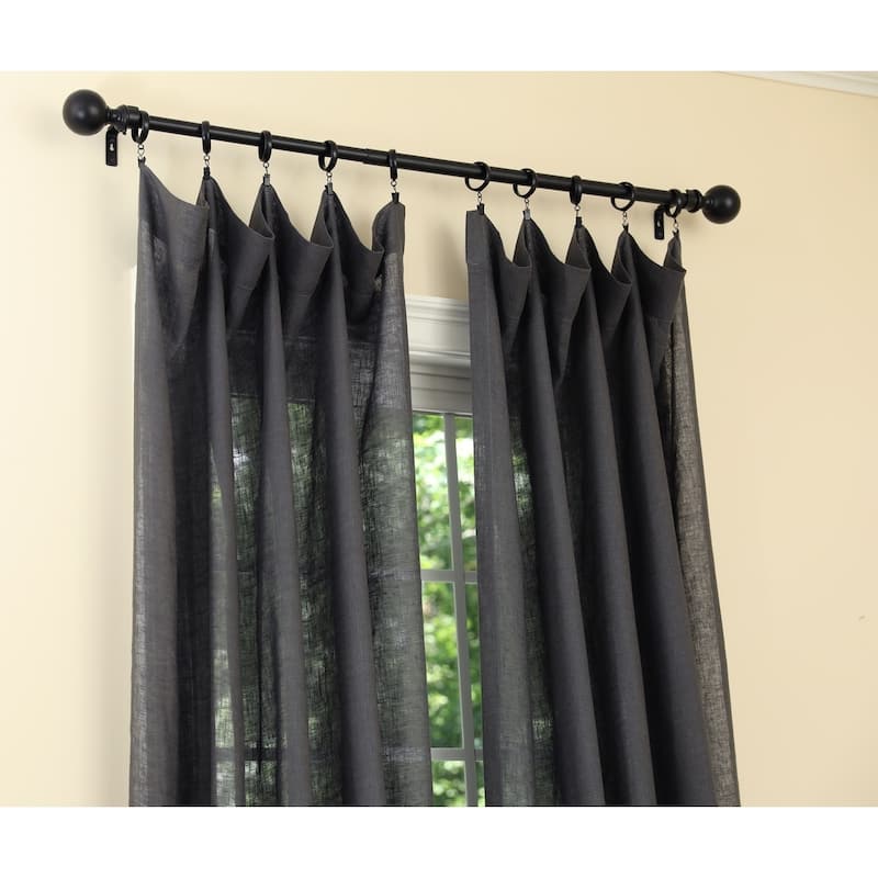 Classic Linen Rod Pocket Single Curtain Panel