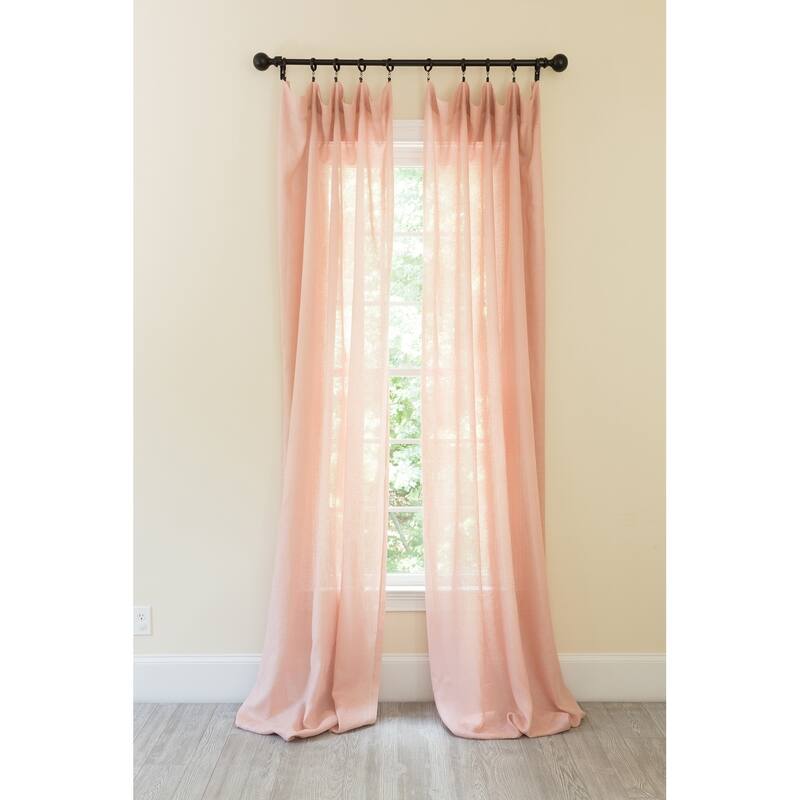 Classic Linen Rod Pocket Single Curtain Panel