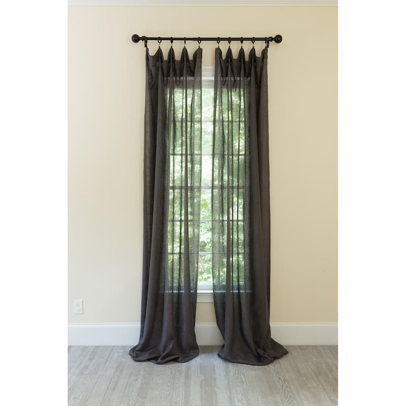 Classic Linen Rod Pocket Single Curtain Panel - Bed Bath & Beyond ...