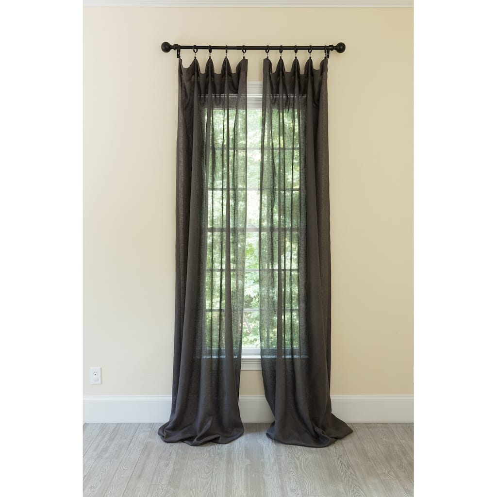 Classic Linen Rod Pocket Single Curtain Panel