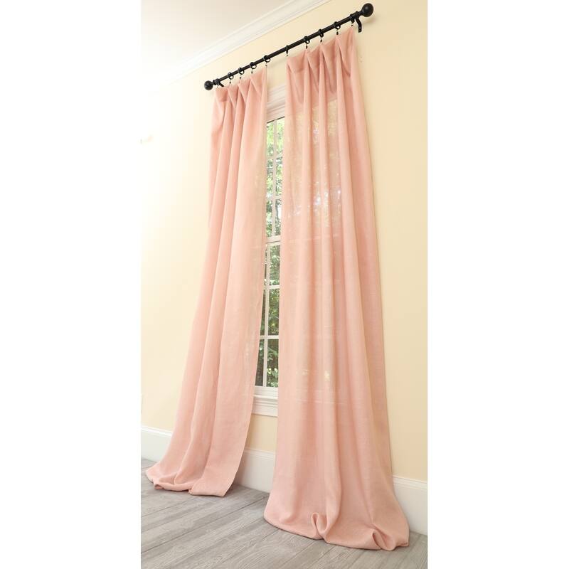 Classic Linen Rod Pocket Single Curtain Panel