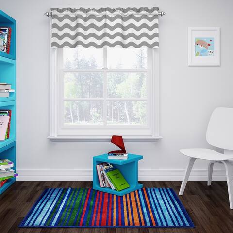 Eclipse Wavy Chevron Room Darkening Valance - 42X18