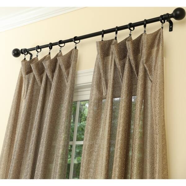Shop La Rosa Metallic Semi Sheer Rod Pocket Single Curtain Panel