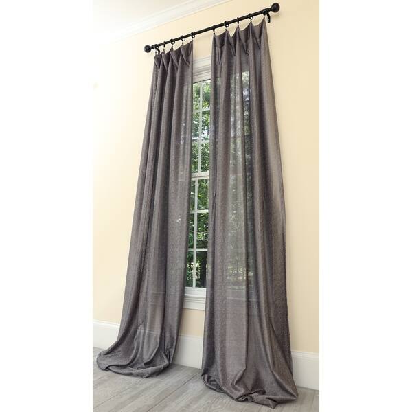 Shop La Rosa Metallic Semi Sheer Rod Pocket Single Curtain Panel