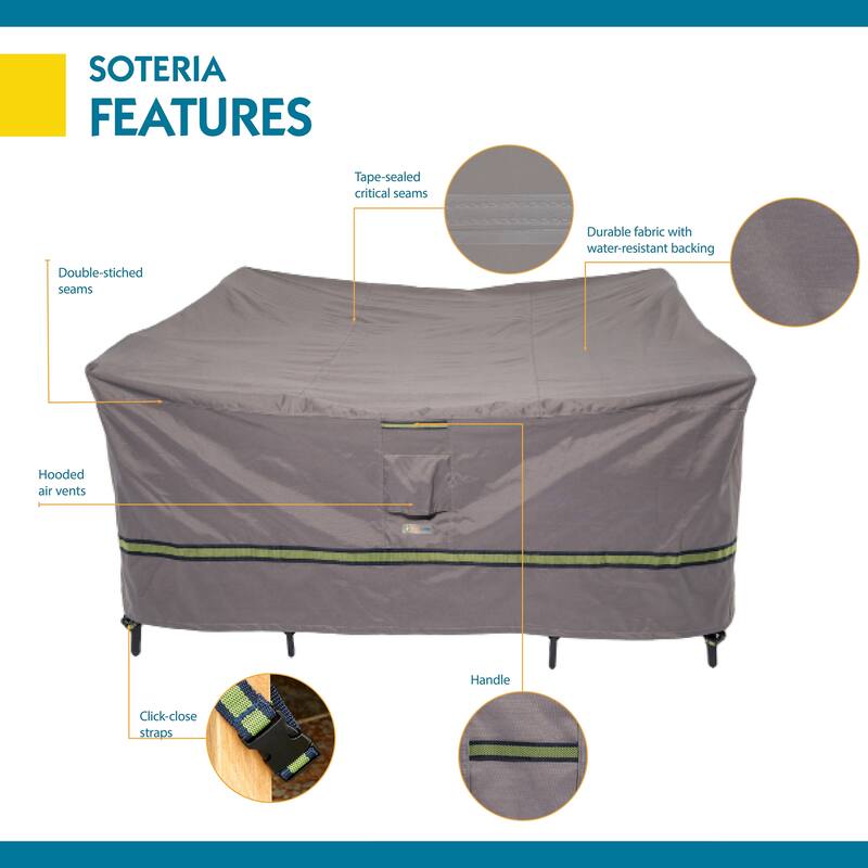 Duck Covers Soteria RainProof Square Patio Table with Chairs Cover