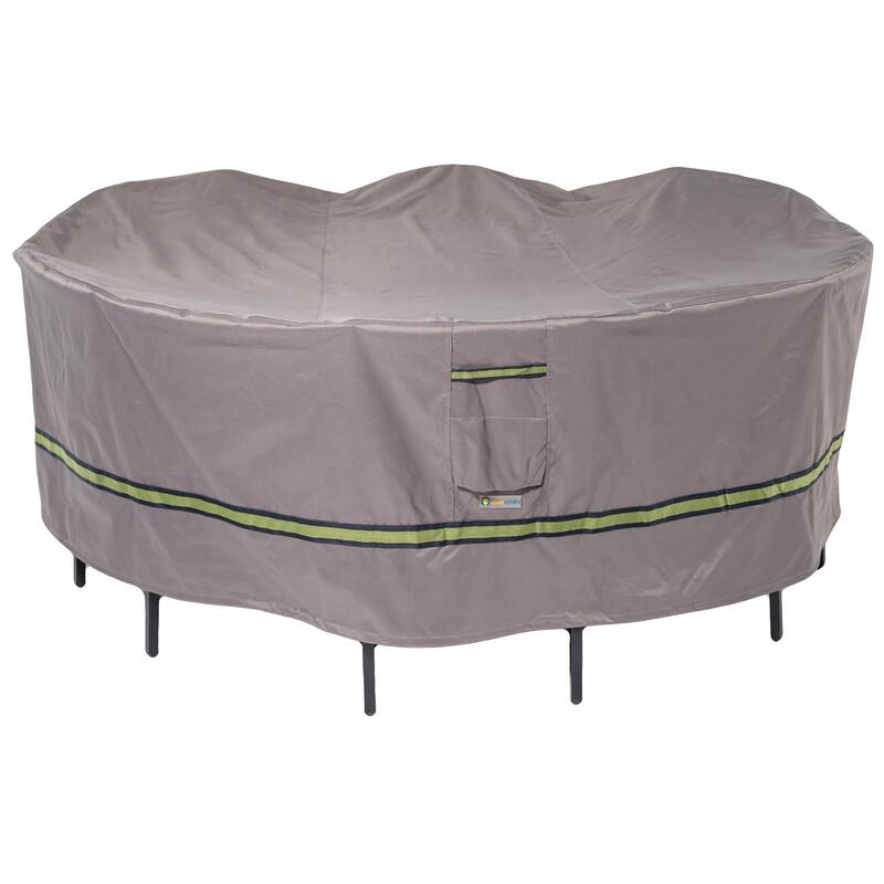 Duck Covers Soteria RainProof Round Patio Table with Chairs Cover
