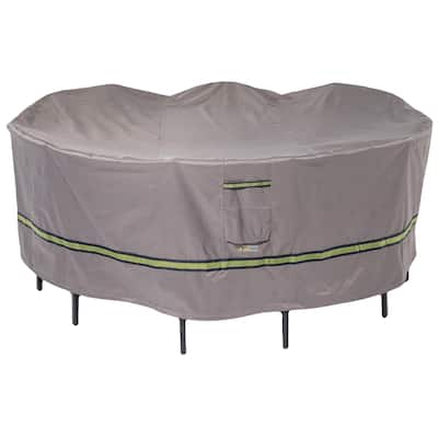 Duck Covers Soteria RainProof Round Patio Table with Chairs Cover