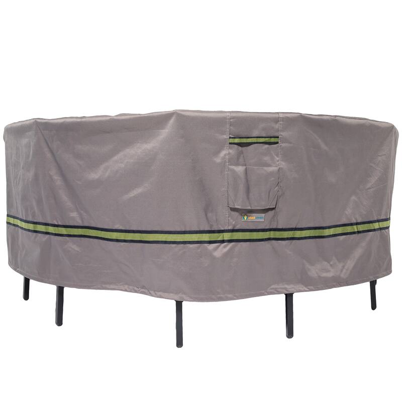 Duck Covers Soteria RainProof Round Patio Table with Chairs Cover
