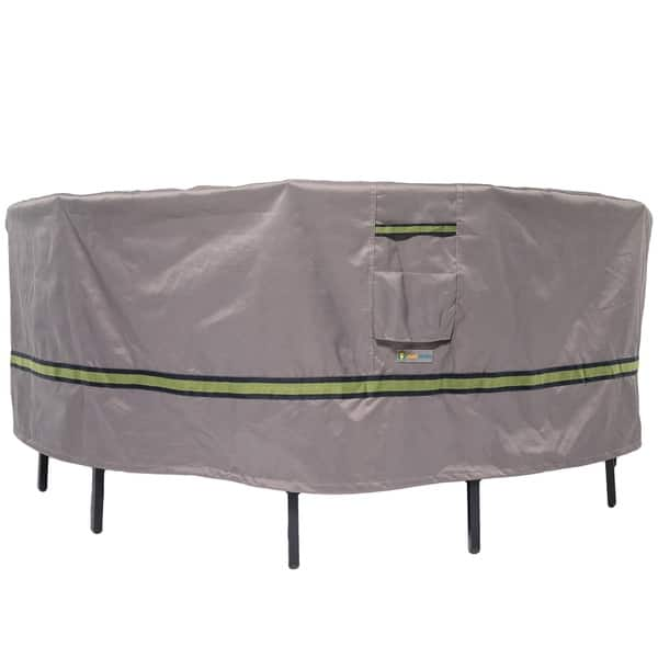 Shop Duck Covers Soteria Rainproof Round Patio Table With Chairs Cover On Sale Overstock 22814663