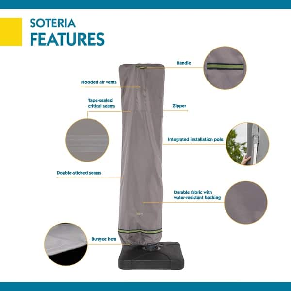 Shop Black Friday Deals On Duck Covers Soteria Waterproof 101 Inch Patio Offset Umbrella Cover With Integrated Installation Pole Overstock 22814664